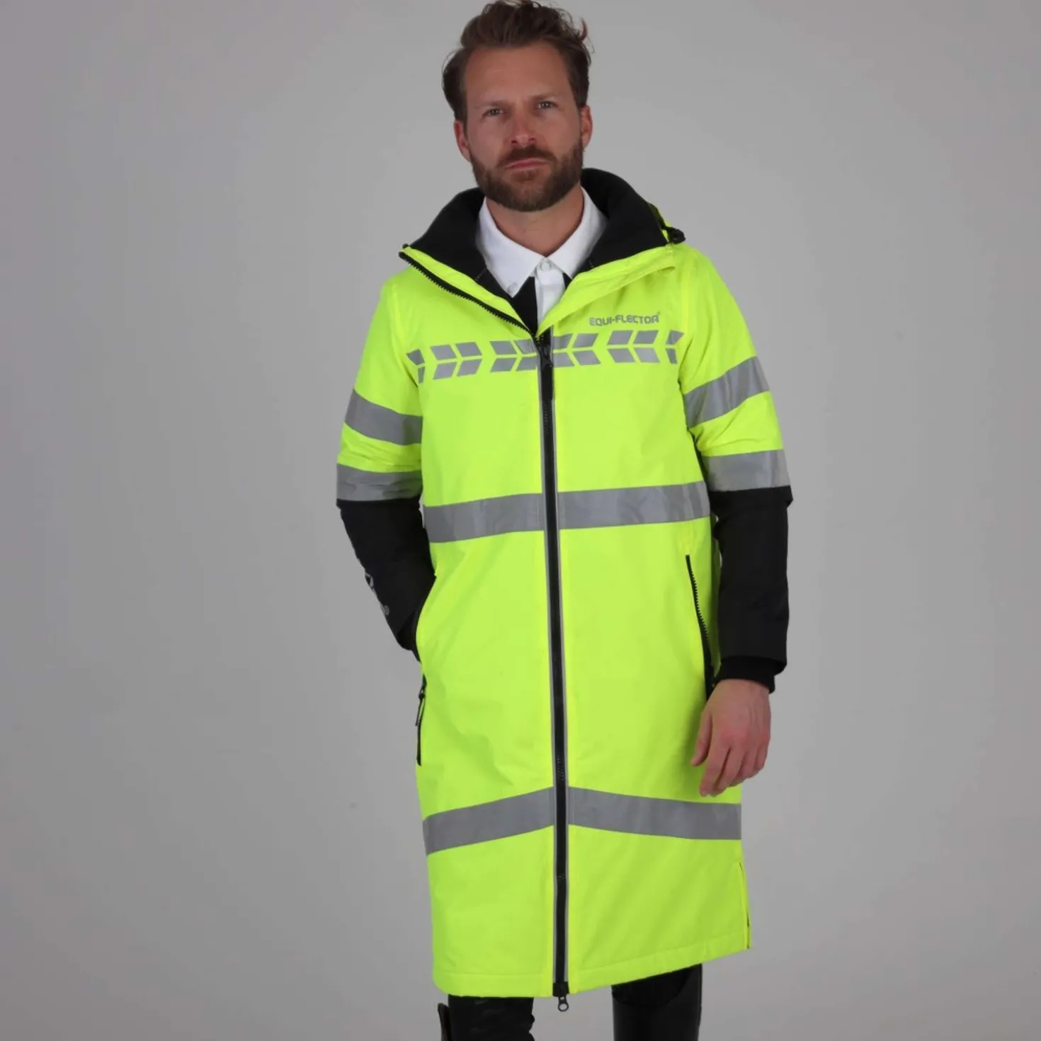 Equi-Flector by Shires Reflecterende Jas Lang Geel