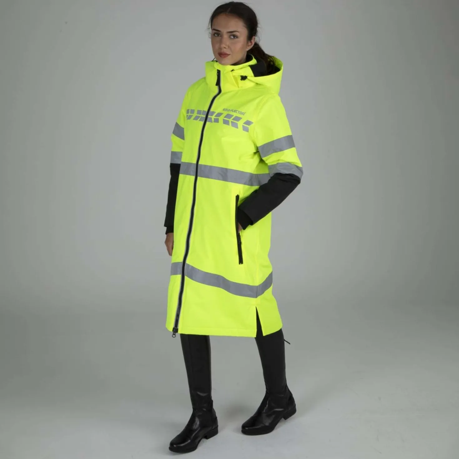 Equi-Flector by Shires Reflecterende Jas Lang Geel