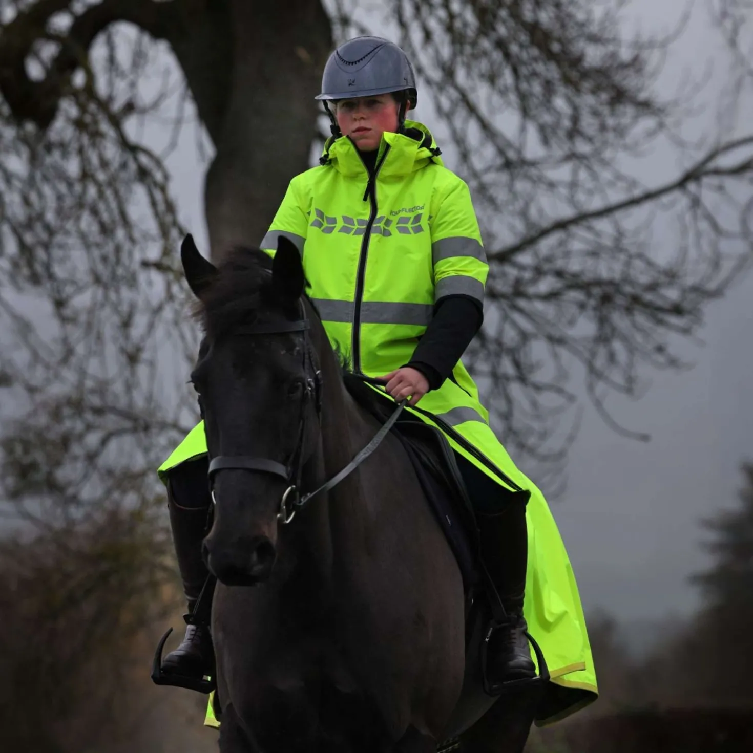 Equi-Flector by Shires Reflecterende Jas Lang Geel