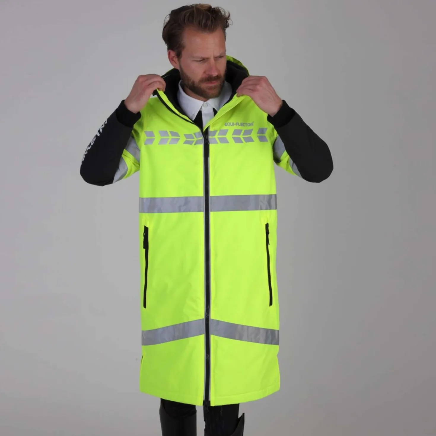 Equi-Flector by Shires Reflecterende Jas Lang Geel