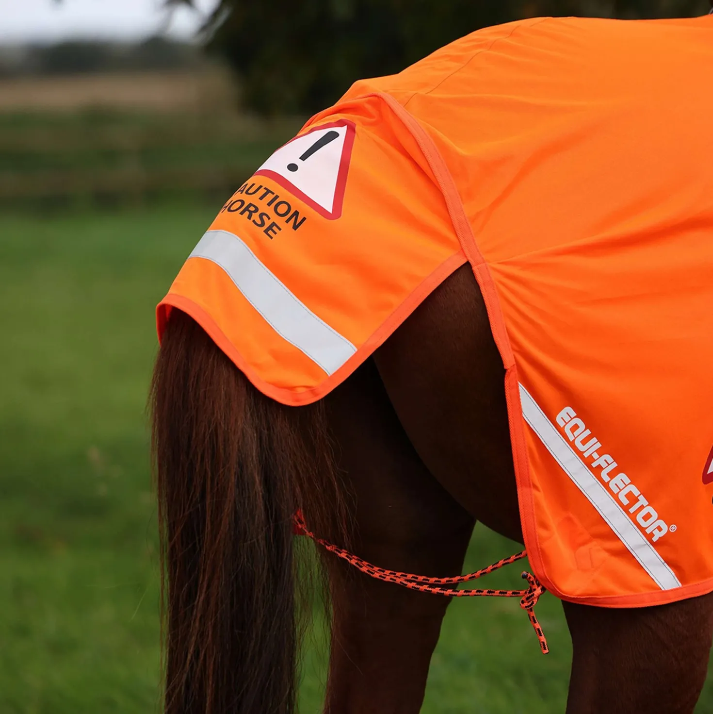 Equi-Flector by Shires Uitrijdeken Mesh Reflecterend Oranje