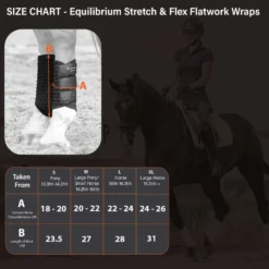 Equilibrium Beenbeschermers Stretch & Flex Flatwork Zwart