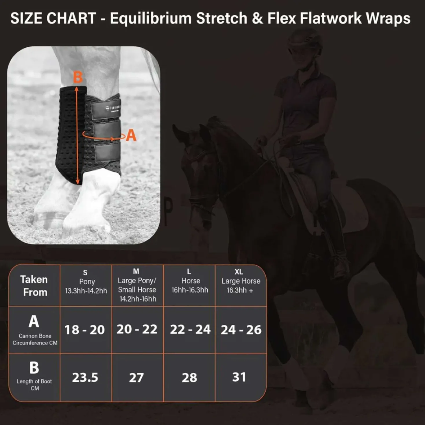 Equilibrium Beenbeschermers Stretch & Flex Flatwork Zwart