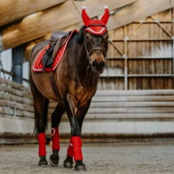 EQUITHÈME Bandages Kerst Rood