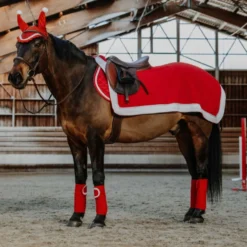 EQUITHÈME Bandages Kerst Rood
