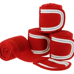EQUITHÈME Bandages Kerst Rood