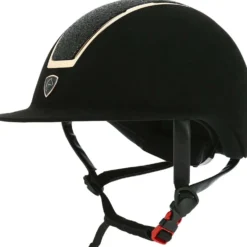 EQUITHÈME Cap Glint Lamé Zwart/Roségoud