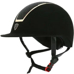 EQUITHÈME Cap Glint Lamé Zwart/Roségoud