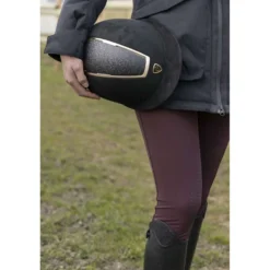 EQUITHÈME Cap Glint Lamé Zwart/Roségoud