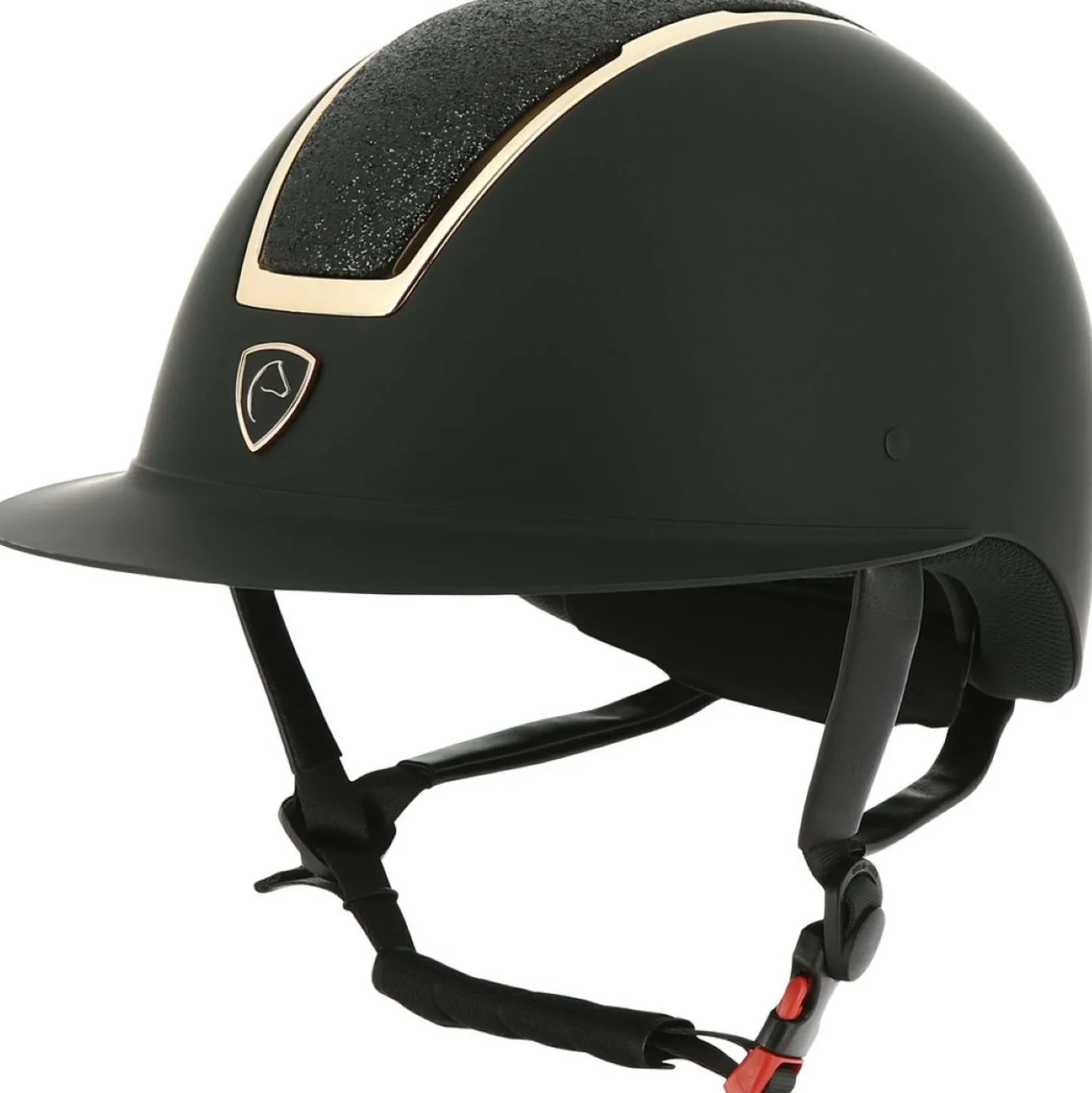 EQUITHÈME Cap Glint Mat Zwart/Roségoud