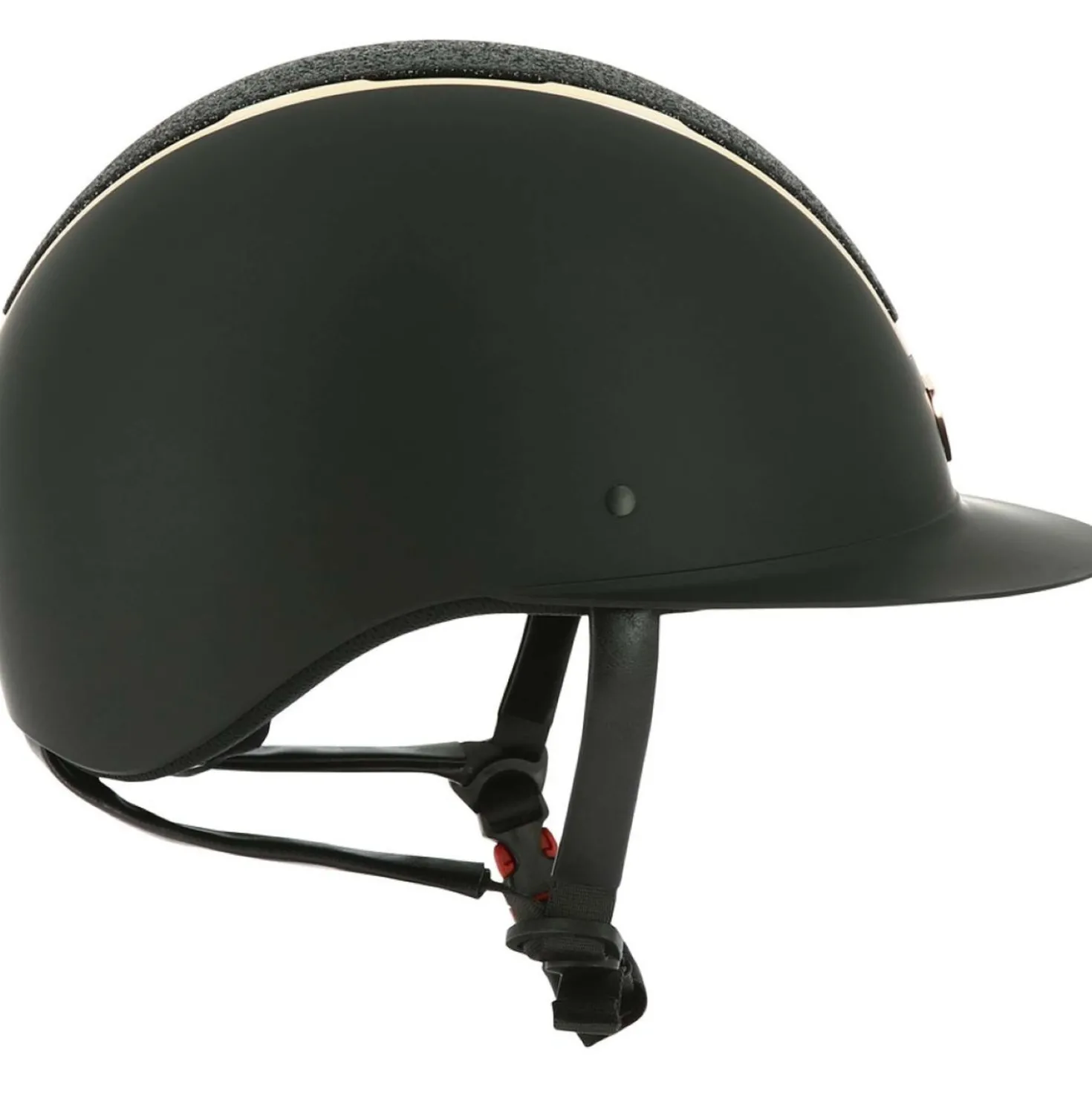 EQUITHÈME Cap Glint Mat Zwart/Roségoud