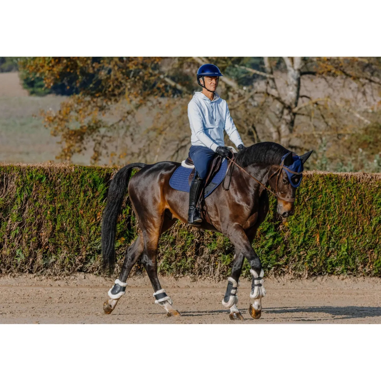 EQUITHÈME Hoodie Axel Unisex Blauw/Lichtblauw
