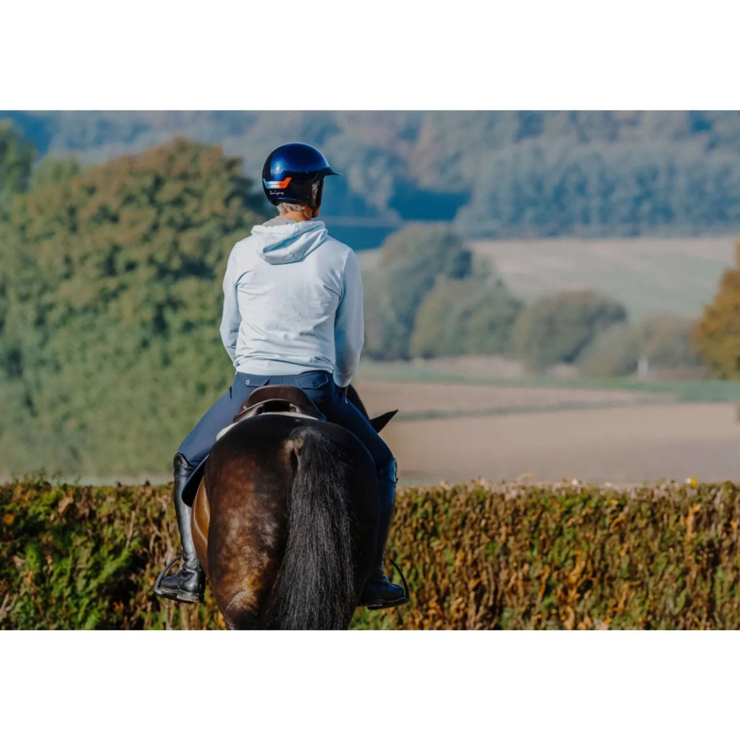EQUITHÈME Hoodie Axel Unisex Blauw/Lichtblauw