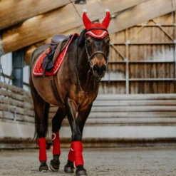 EQUITHÈME Oornetje Kerst Rood