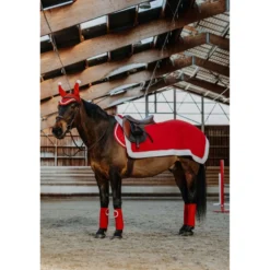 EQUITHÈME Oornetje Kerst Rood