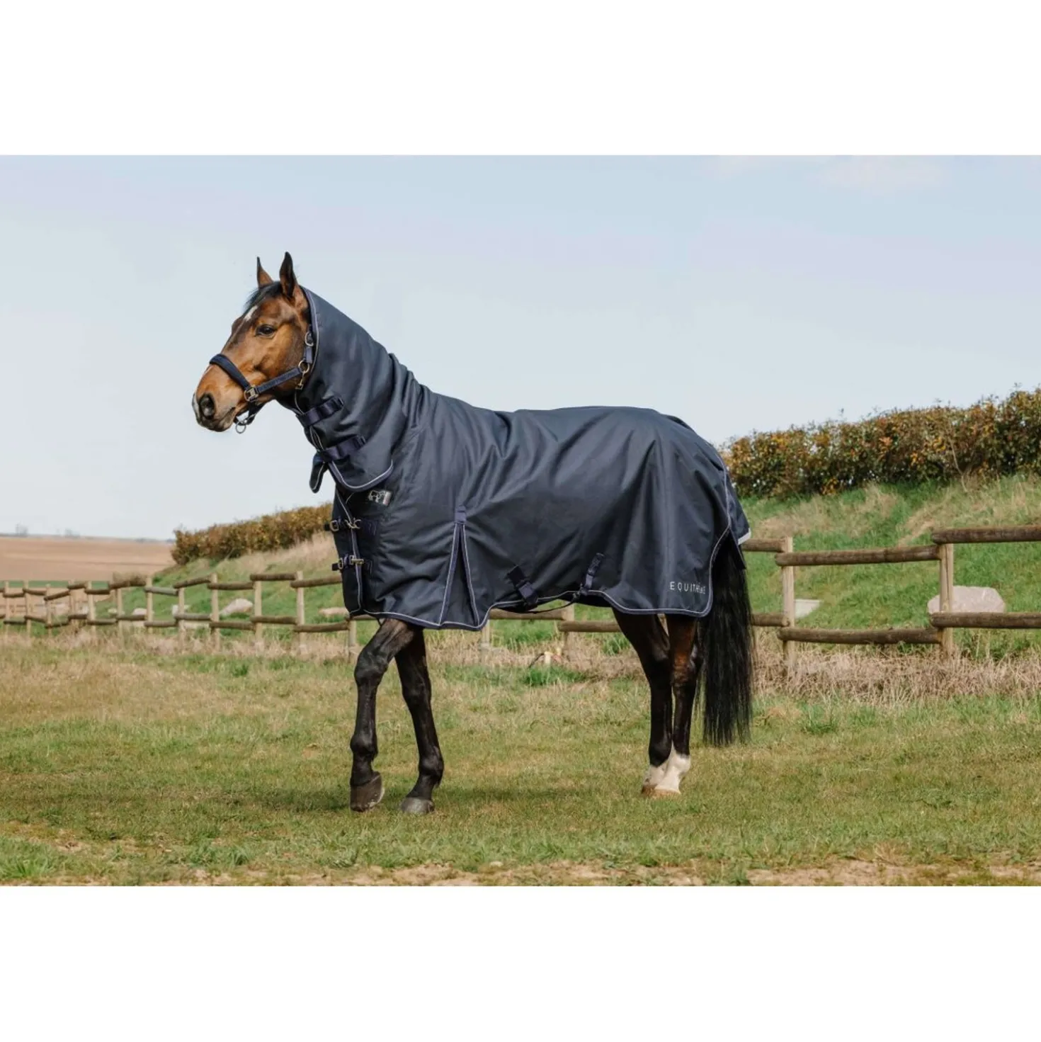 EQUITHÈME Outdoordeken Anatomic Combi 1200D 50g Navy