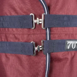 EQUITHÈME Outdoordeken Tyrex 1200D 0g High Neck Burgundy