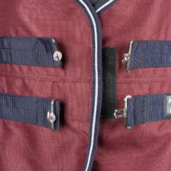EQUITHÈME Outdoordeken Tyrex 1200D 0g High Neck Burgundy