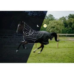 EQUITHÈME Regendeken TYREX Lumin 600D 0g Zwart