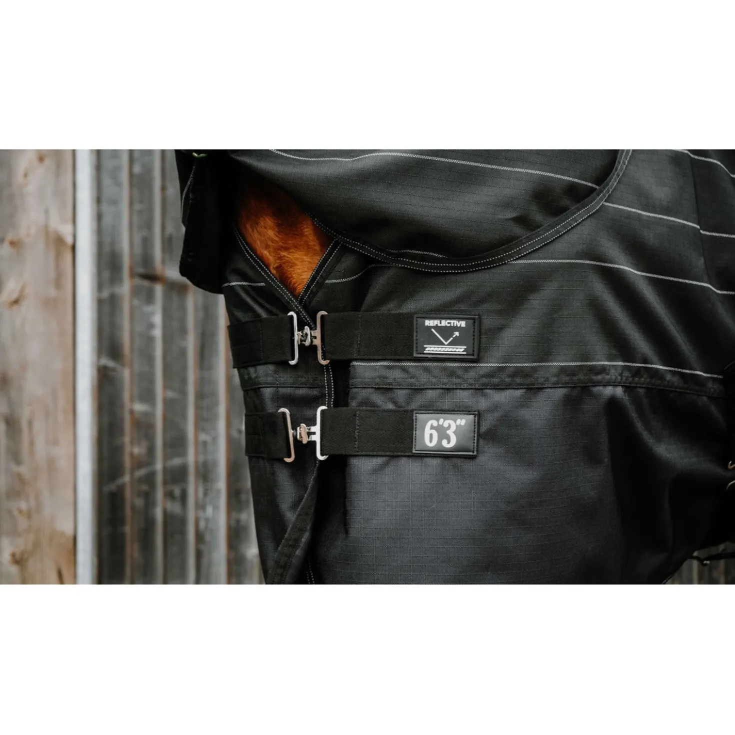 EQUITHÈME Regendeken TYREX Lumin 600D 0g Zwart