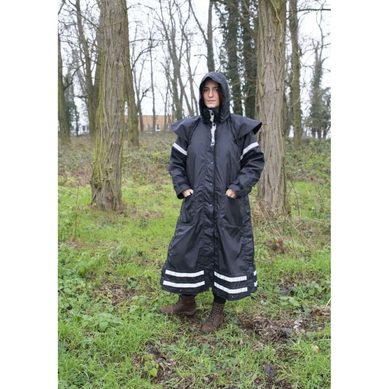EQUITHÈME Regenjas Ridercoat Zwart