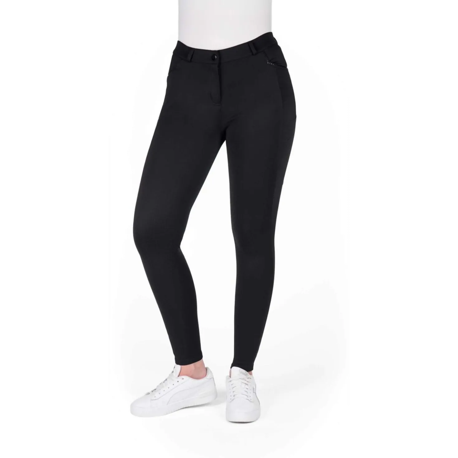 EQUITHÈME Rijbroek Capucine Knie Grip Zwart