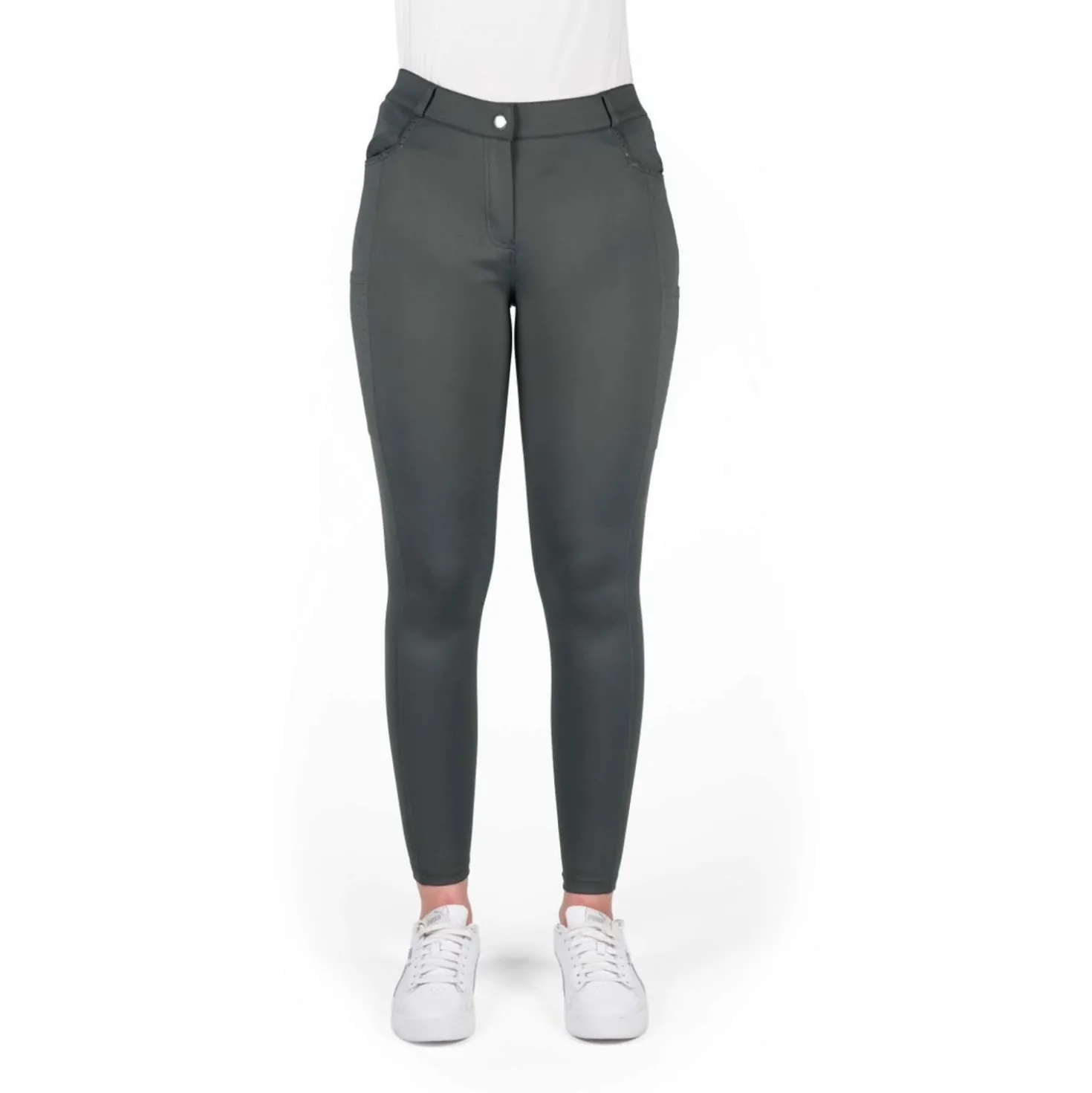 EQUITHÈME Rijbroek Capucine Knie Grip Grijs