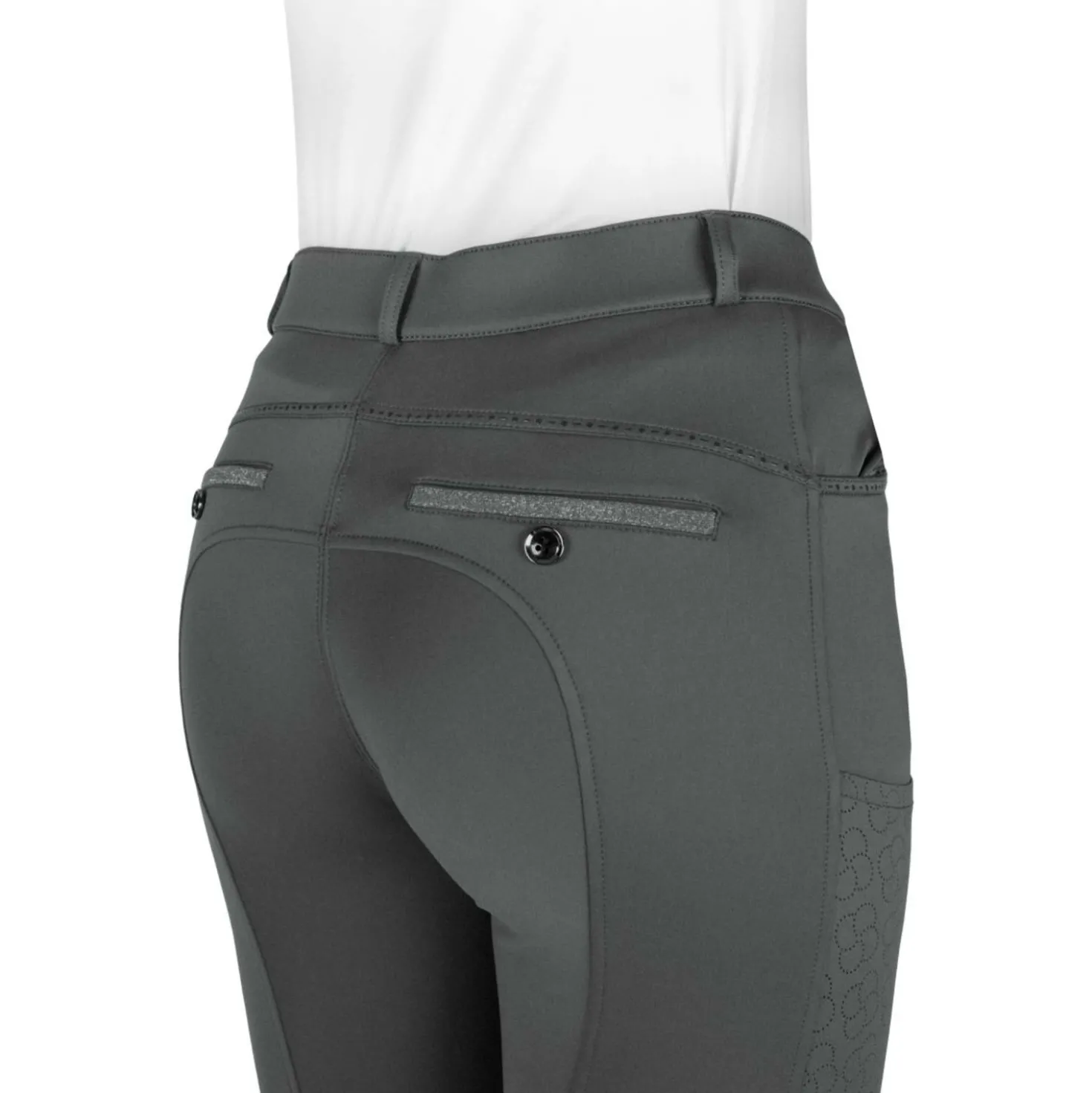 EQUITHÈME Rijbroek Capucine Knie Grip Groen