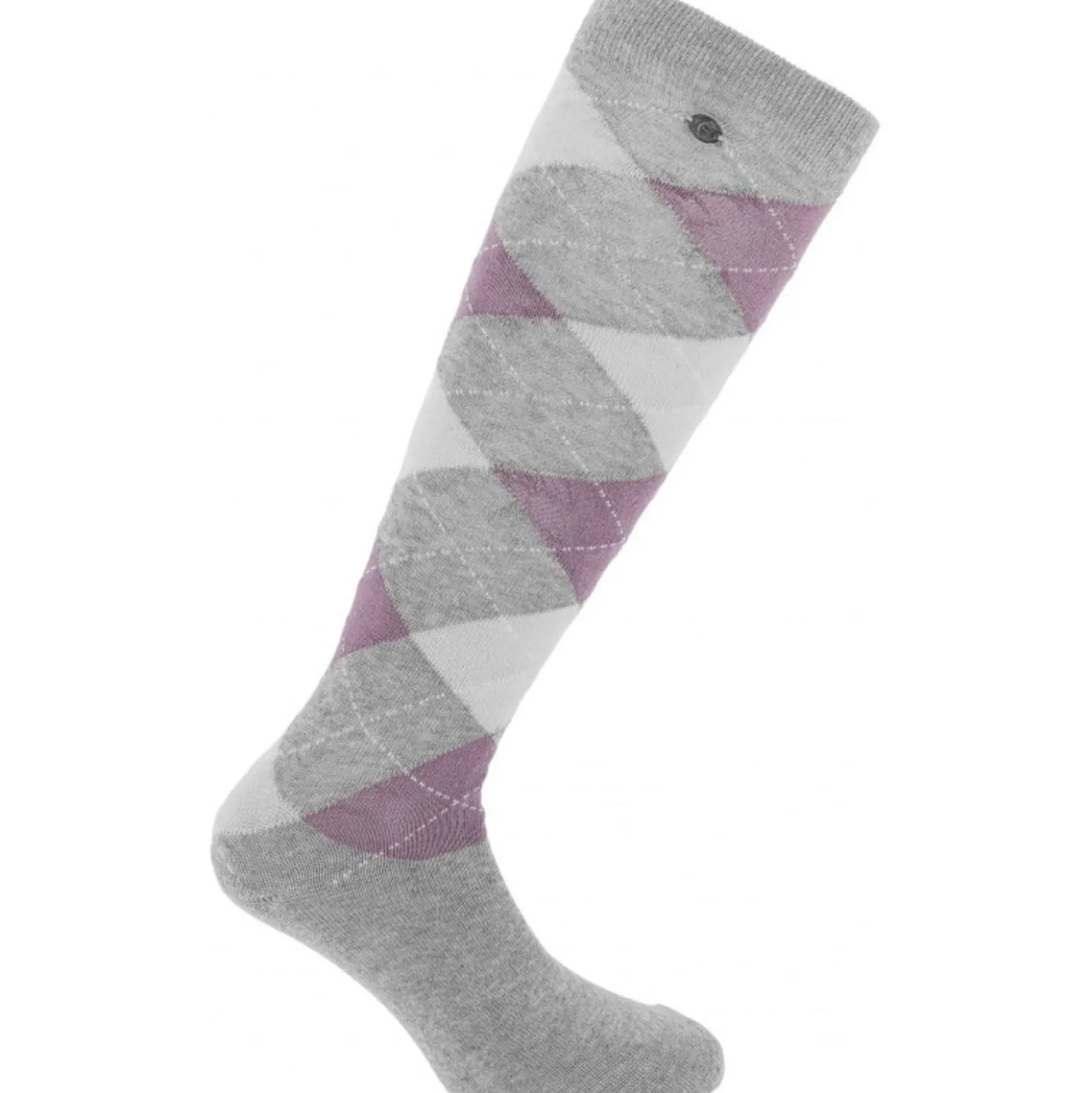 EQUITHÈME Sokken Argyle Grijs/Lila