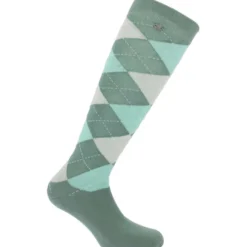 EQUITHÈME Sokken Argyle Mint/Groen