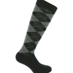 EQUITHÈME Sokken Argyle Zwart/Grijs