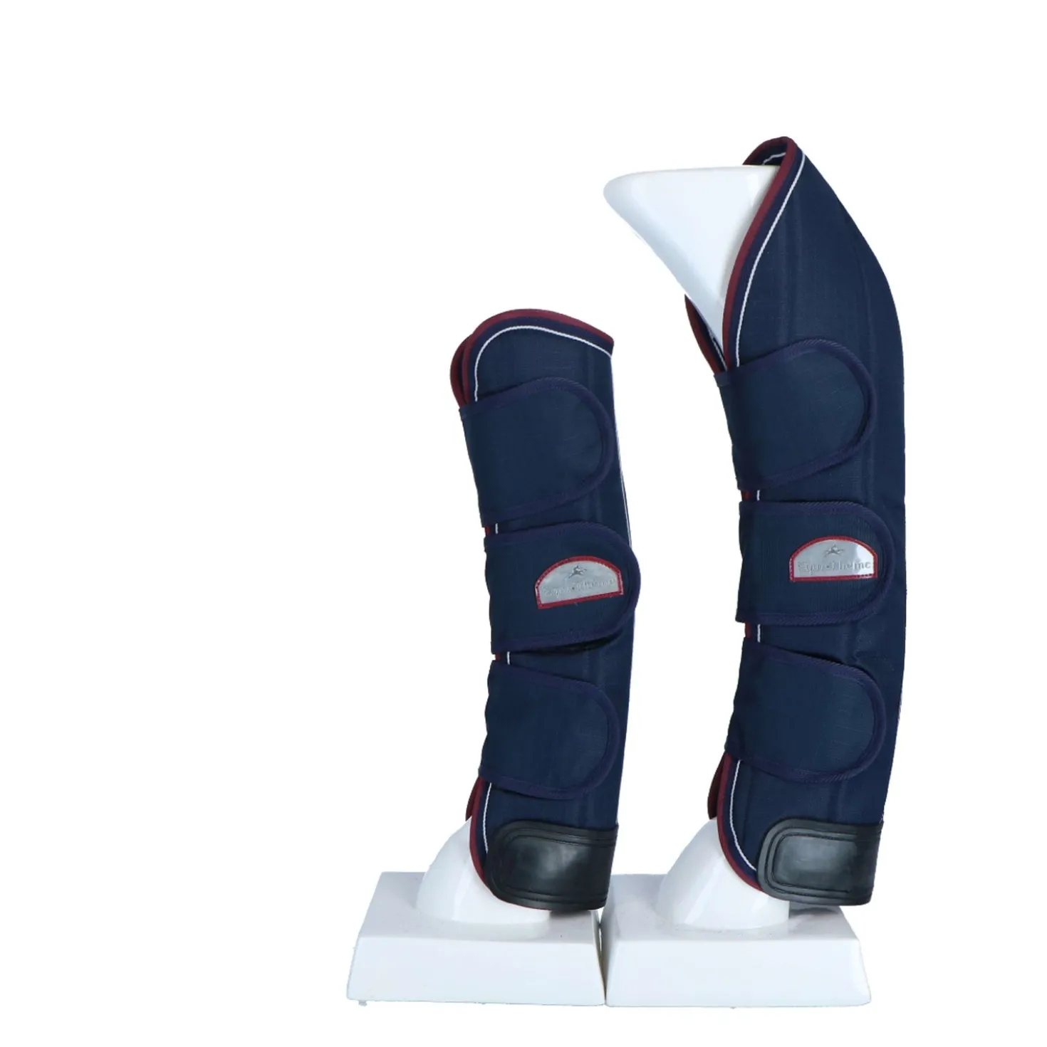 EQUITHÈME Transportbeschermers 1200D Marine Blauw/Bordeaux/Wit