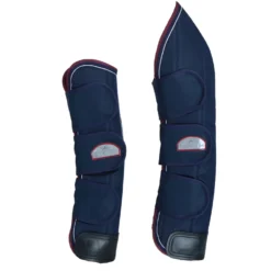 EQUITHÈME Transportbeschermers 1200D Marine Blauw/Bordeaux/Wit