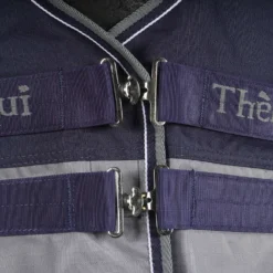 EQUITHÈME Turnout Rug Tyrex Combo 600D 350g Navy/Grijs Dots