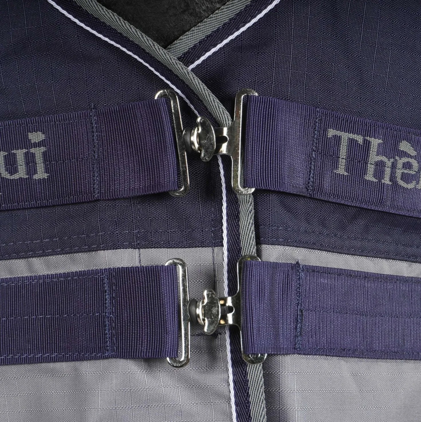 EQUITHÈME Turnout Rug Tyrex Combo 600D 350g Navy/Grijs Dots