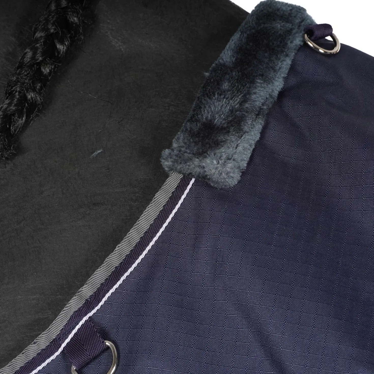 EQUITHÈME Turnout Rug Tyrex 600D 450g Navy/Grijs Dots