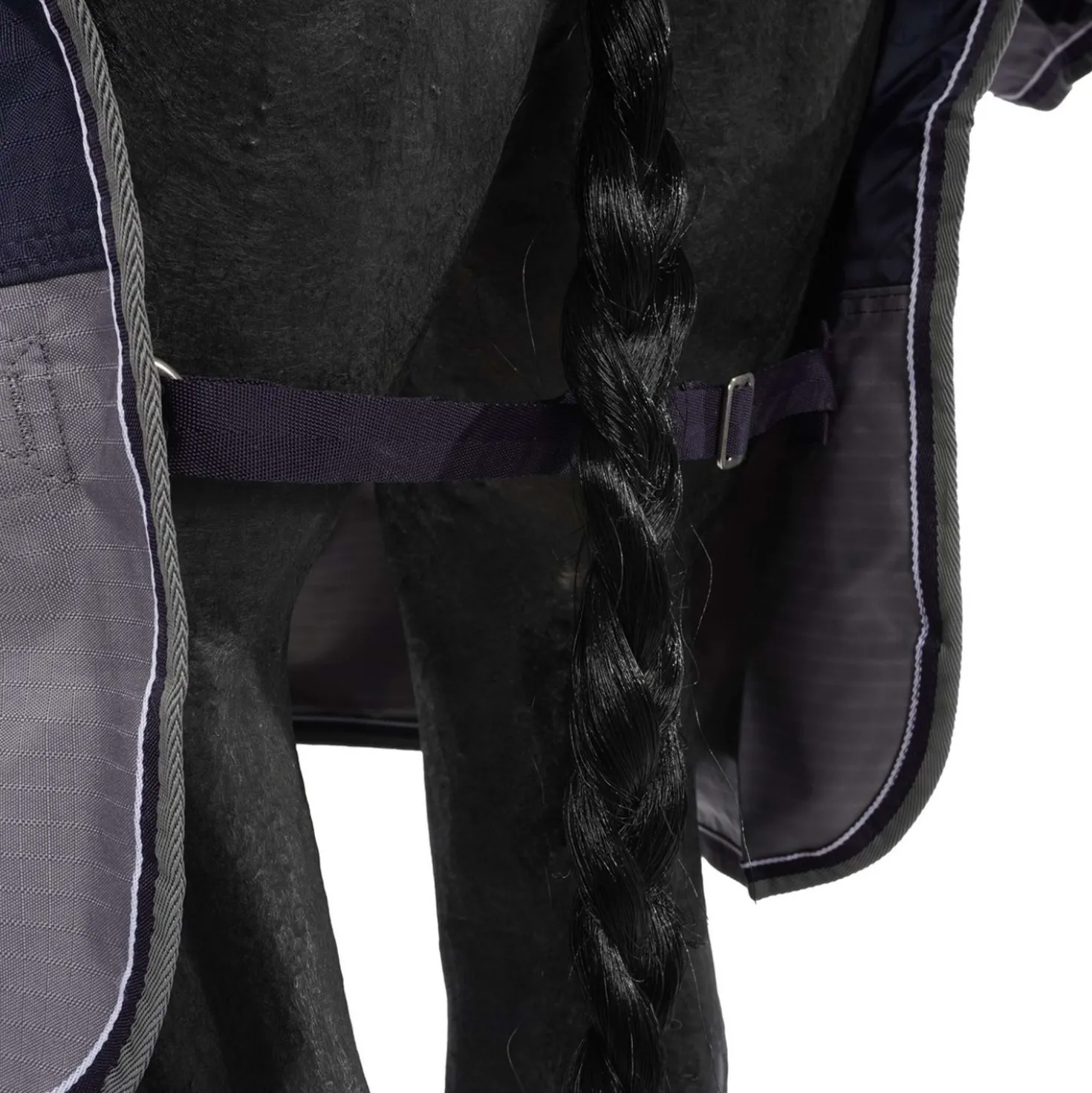 EQUITHÈME Turnout Rug Tyrex 600D 450g Navy/Grijs Dots