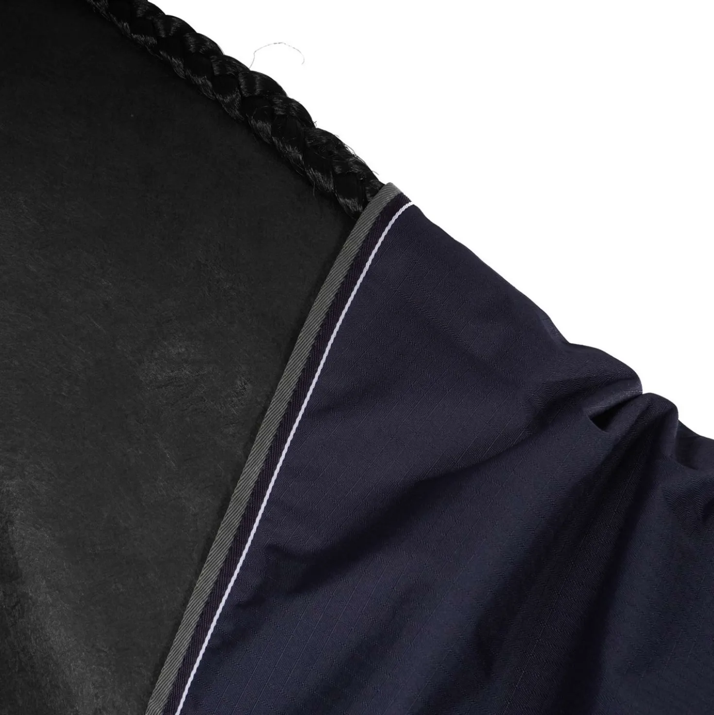 EQUITHÈME Turnout Rug Tyrex High Neck 600D 150g Navy/Grijs Dots