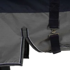 EQUITHÈME Turnout Rug Tyrex met Buikflap 600D 300g Navy/Grijs Dots