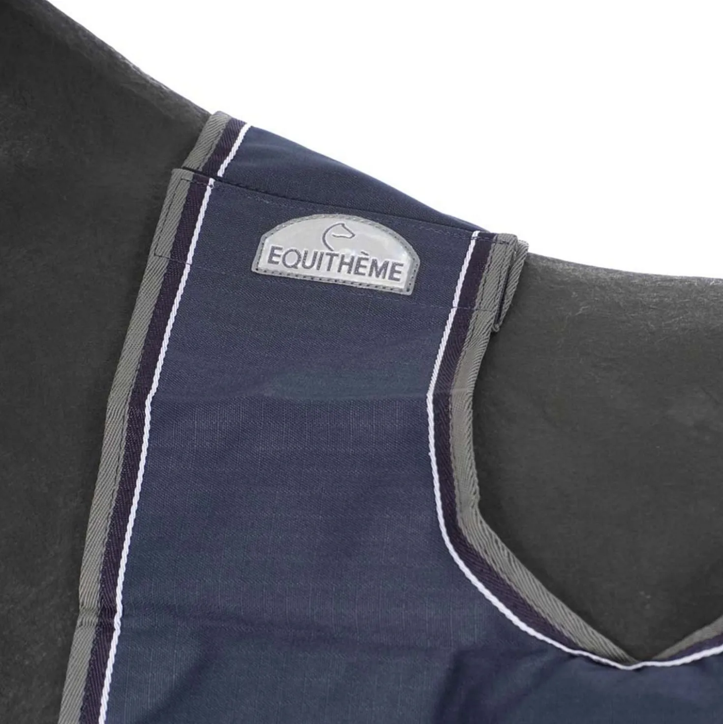 EQUITHÈME Uitrijdeken Tyrex Polycotton 600D Zwart/Blauw