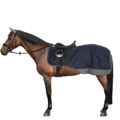 EQUITHÈME Uitrijdeken Tyrex Polycotton 600D Zwart/Blauw