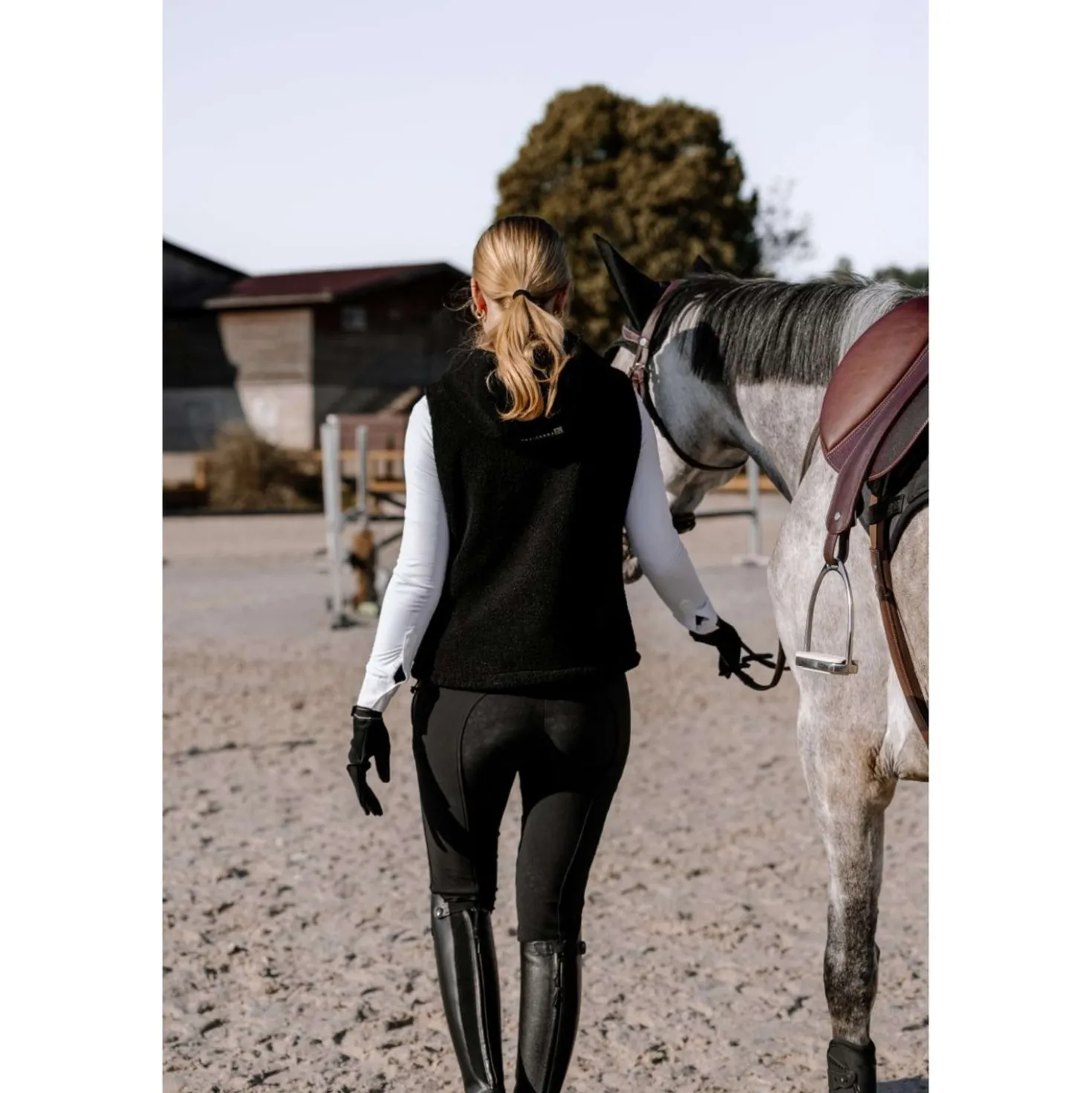 EQUITHÈME Verwarmde Bodywarmer Valery Zwart