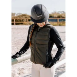 EQUITHÈME Verwarmde Bodywarmer Sasha Kaki