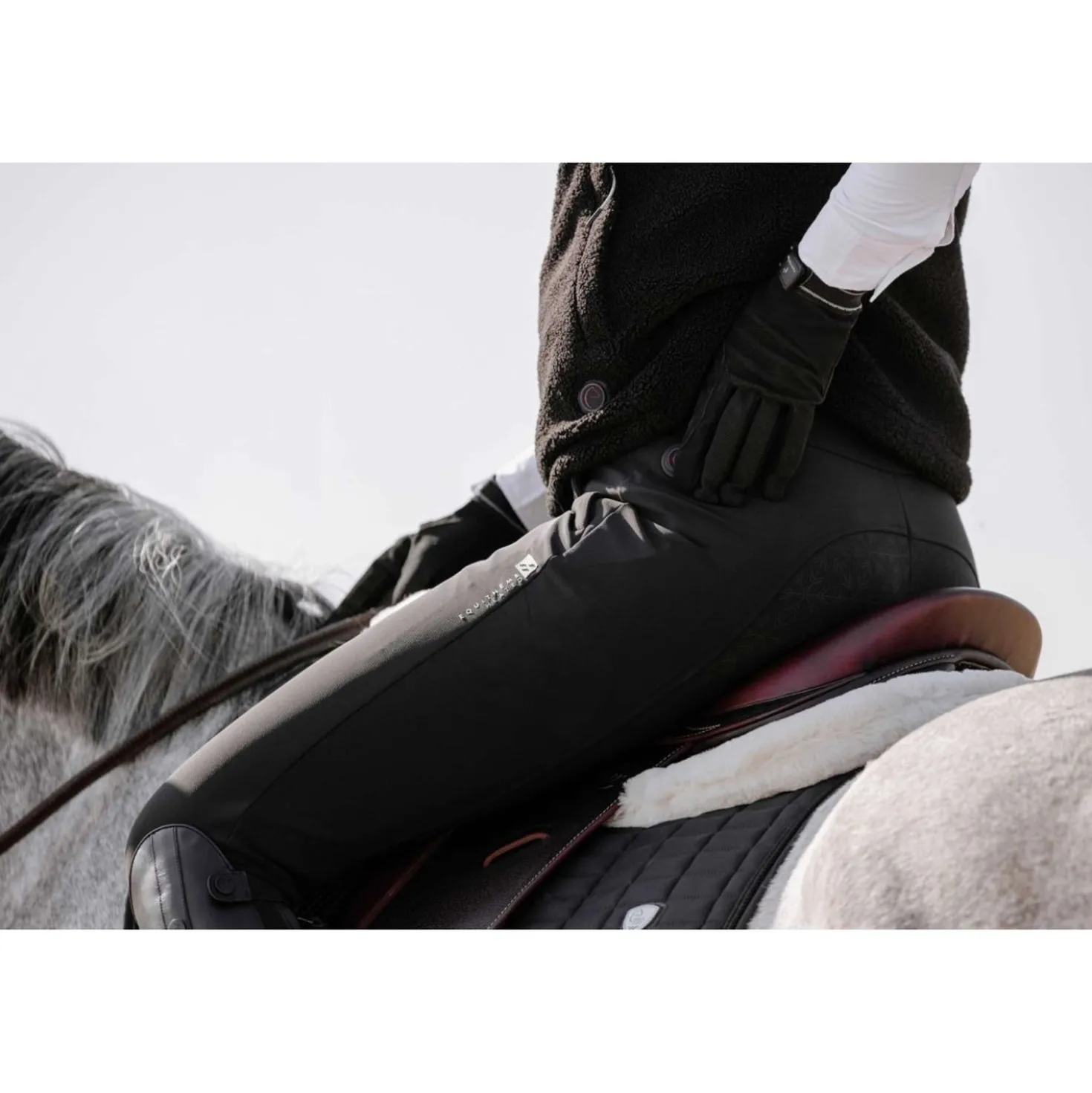 EQUITHÈME Verwarmde Rijbroek Sierra Full Grip Zwart