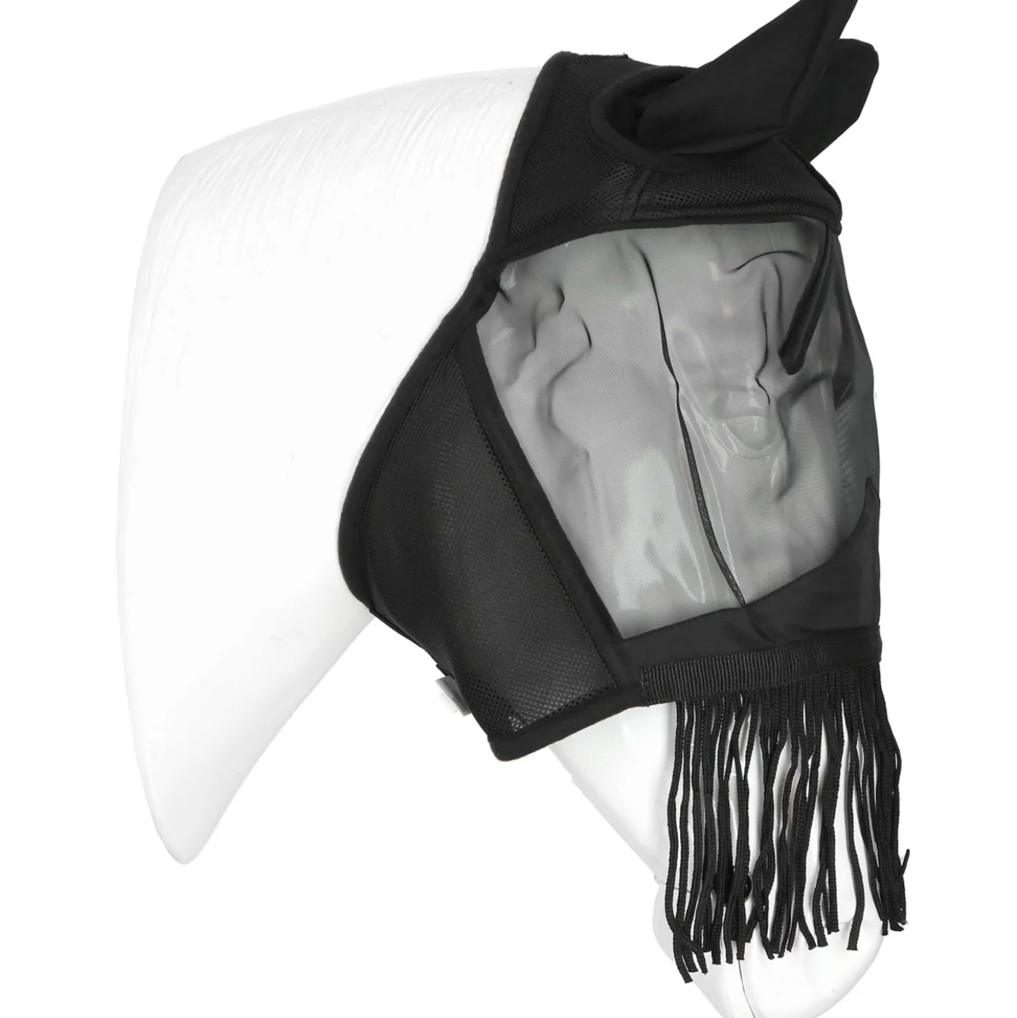 EQUITHÈME Vliegenmasker Franges met UV-Bescherming Zwart