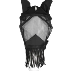 EQUITHÈME Vliegenmasker Franges met UV-Bescherming Zwart