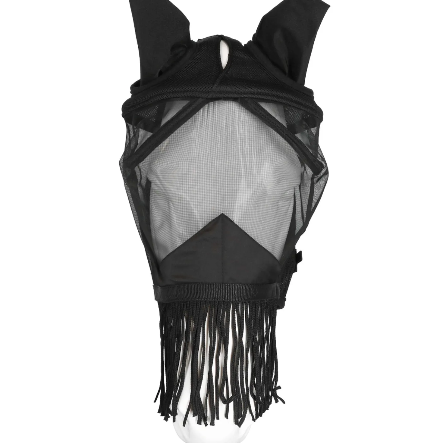 EQUITHÈME Vliegenmasker Franges met UV-Bescherming Zwart