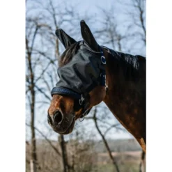 EQUITHÈME Vliegenmasker Halster met UV-Bescherming Zwart