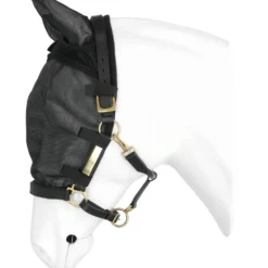 EQUITHÈME Vliegenmasker Halster met UV-Bescherming Zwart