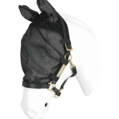 EQUITHÈME Vliegenmasker Halster met UV-Bescherming Zwart